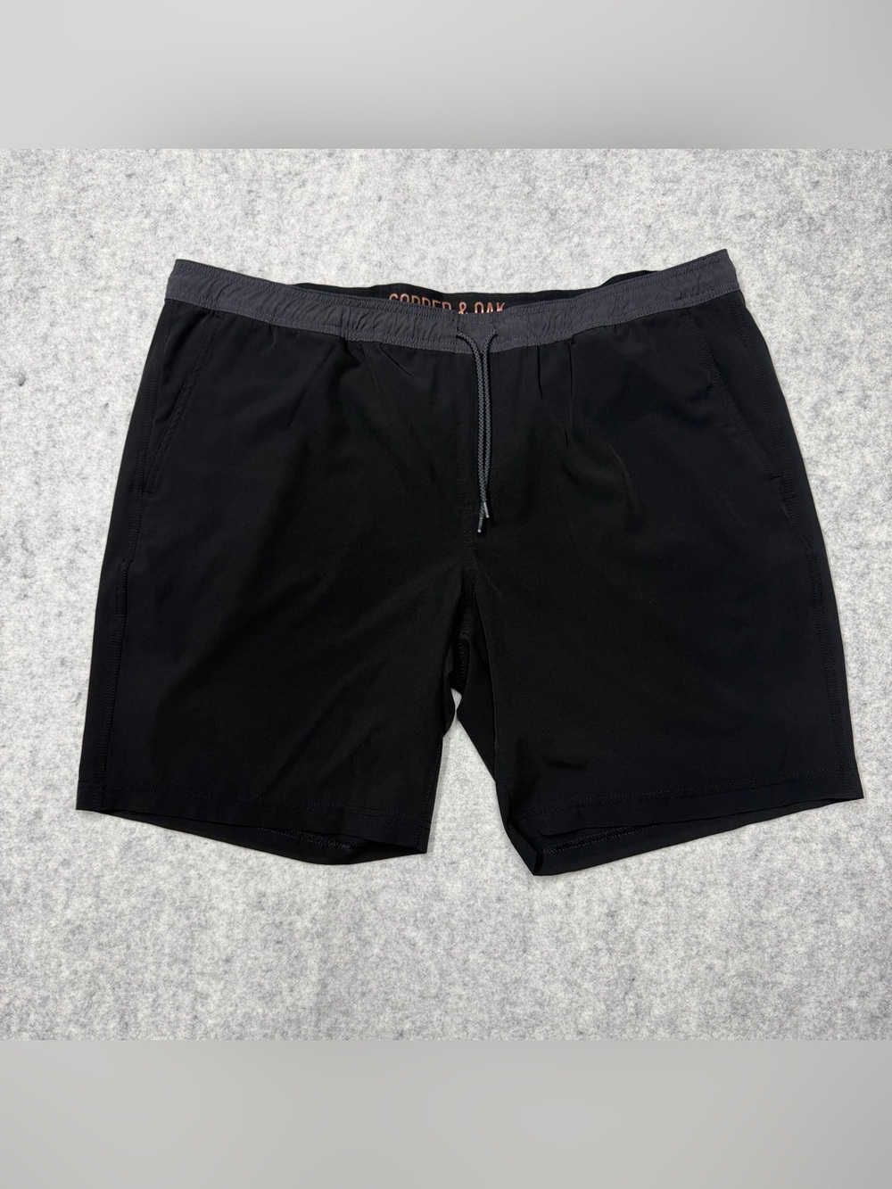 Copper & Oak Men’s XXL 2-in-1 Lined Black Athletic Shorts Running Training
